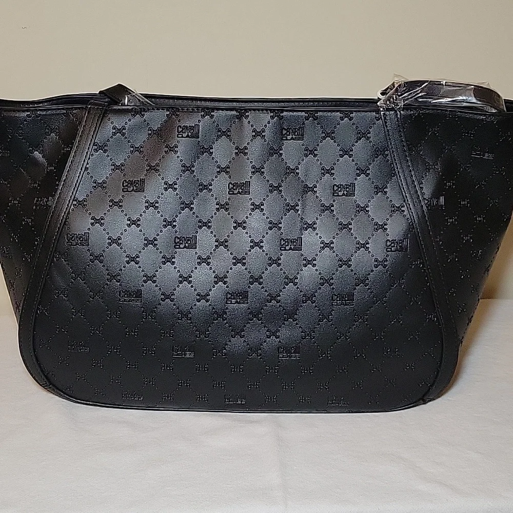 Cavali Tote Bag Large Black‎ Embossed NWT
